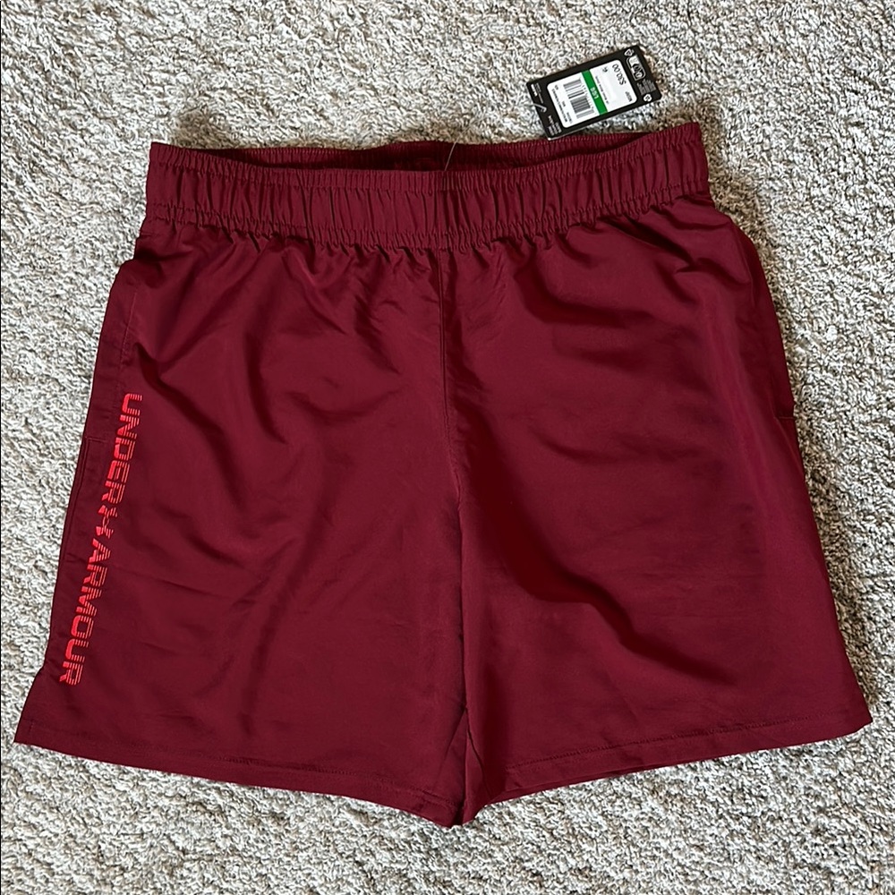 NWT Men's UA Woven Wordmark Shorts
